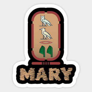 MARY-American names in hieroglyphic letters,  a Khartouch Sticker